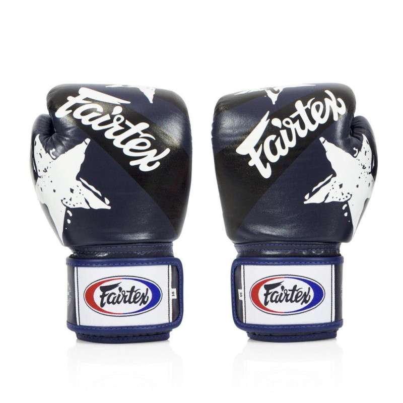 Боксерські рукавиці Fairtex BGV1 Nation Print Blue 14 унцій
