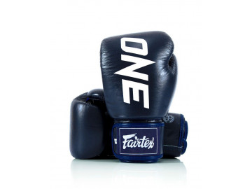 Боксерські рукавиці Fairtex BGV1-ONE (натуральна шкіра) Blue 12 унцій