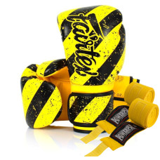 Боксерські рукавиці Fairtex BGV14Y Yellow/Black 10 унцій