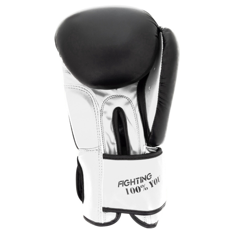 Боксерські рукавиці PowerPlay 3004 Classic Чорно-Білі 12 унцій