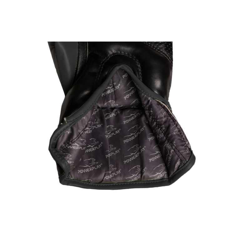 Боксерські рукавиці PowerPlay 3018 Jaguar Чорні 12 унцій