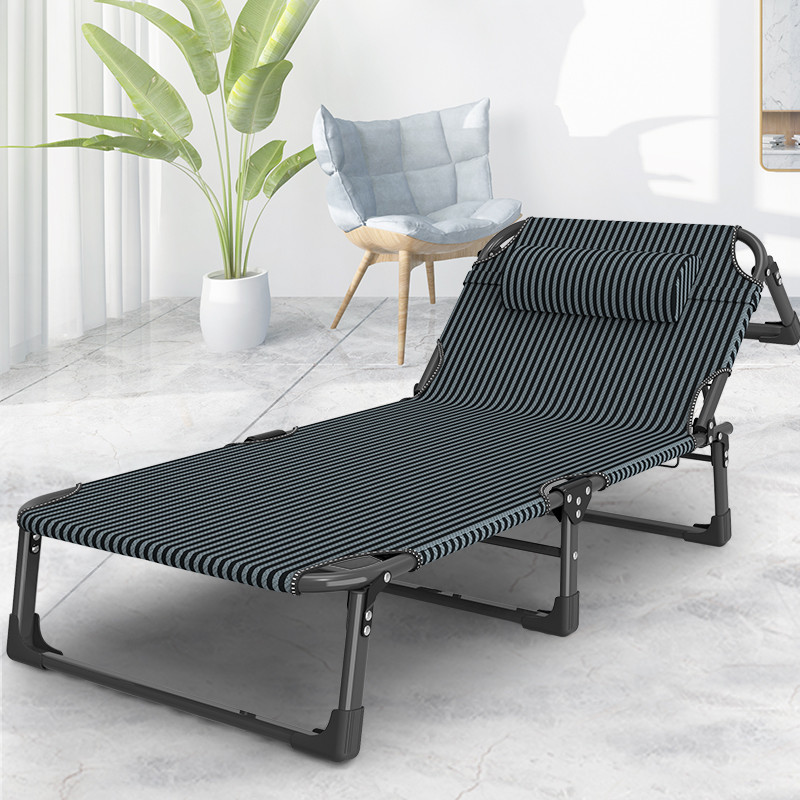 Раскладная кровать шезлонг WCG FB-S02 с полосатым полотном