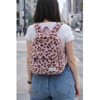 Пушистый рюкзак My Fluffy Backpack персиковый леопард