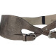 Эластичный широкий женский ремень из кожи и резинки Vanzetti серый
