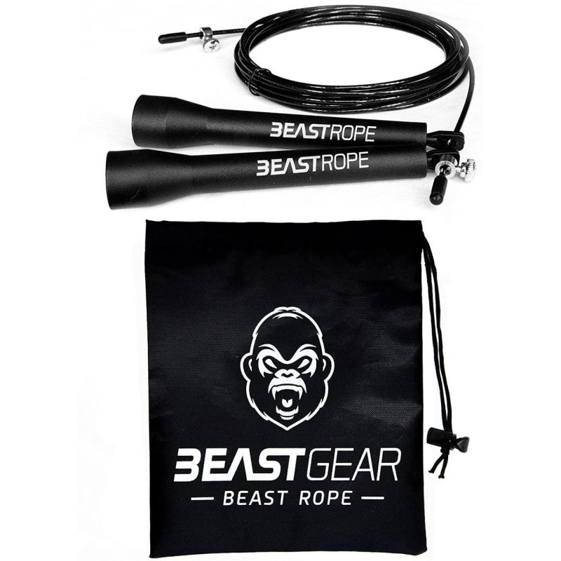 Скакалка скоростная Beast Gear Beast Rope регулируемая со стальным тросом для фитнеса, бокса и кроссфита