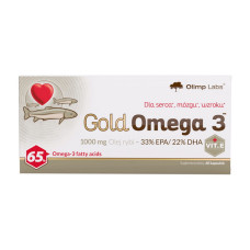Омега-3, Gold Omega 3 65%, OLIMP, 60 капсул