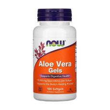 Добавка для здоровья, Aloe Vera Gels, NOW, 100 капсул