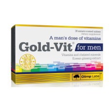 Витамины и минералы, Gold-Vit For Men, OLIMP, 30 таблеток