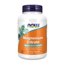 Магний, Magnesium Citrate, NOW, 120 капсул