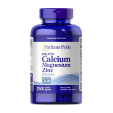 Магній, Calcium Magnesium Zinc, Puritan's Pride, 250 таблеток