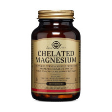 Магний, Chelated Magnesium, Solgar, 100 таблеток