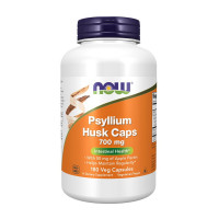 Добавка для здоровья, Psyllium Husk Caps 700 mg, NOW, 180 капсул