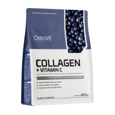 Коллаген, Collagen + Vitamin C, OstroVit, 400 г (Чёрная смородина)