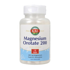 Магний, Magnesium Orotate 200, KAL, 120 капсул