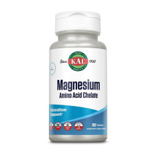 Магний, Magnesium Amino Acid Chelate, KAL, 100 таблеток