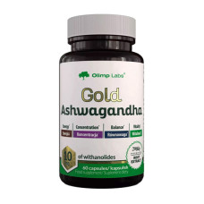 Ашваганда, Gold Ashwagandha 10 mg, OLIMP, 60 капсул