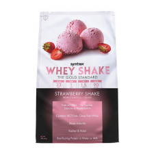 Сывороточный протеин, Whey Shake, Syntrax, 907 г (Клубничный коктейль)