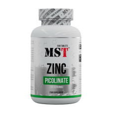 Цинк, Zinc Picolinate, MST, 200 таблеток