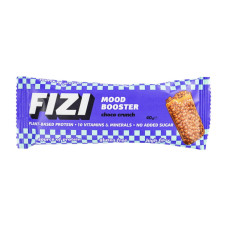 Протеїновий батончик, Fizi Mood Booster Bar, Fizi, 40 г (Шоколад з хрусткими шматочками)