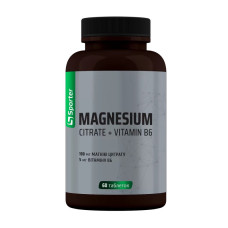 Магний, Magnesium Citrate + Vitamin B6, Sporter, 60 таблеток