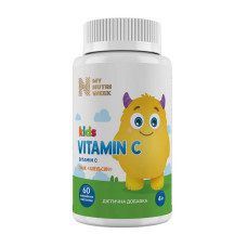 Вітаміни, Kids Vitamin C, My Nutri Week, 60 желейних пастилок (Апельсин)
