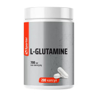 Глютамін, L-Glutamine 700 mg, Sporter, 200 капсул
