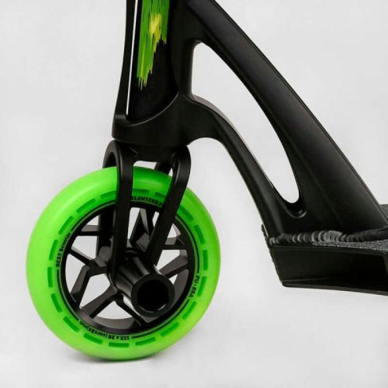 Самокат трюковый "Best Scooter" FEAR, SCS-система, ПЕГИ, алюминиевый диск и дека, PU колеса, d=115 мм, ширина руля 58 см