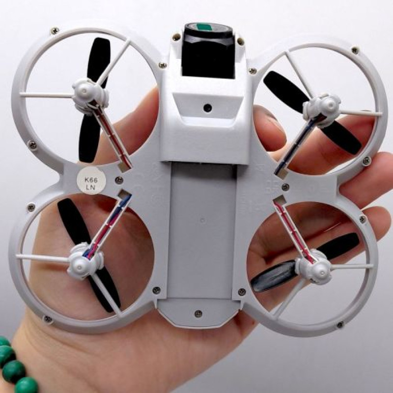 Квадрокоптер, съемный аккумулятор 3.7V, пульт 2.4 GHz, USB-кабель, камера, приложение, цветная подсветка, отвертка