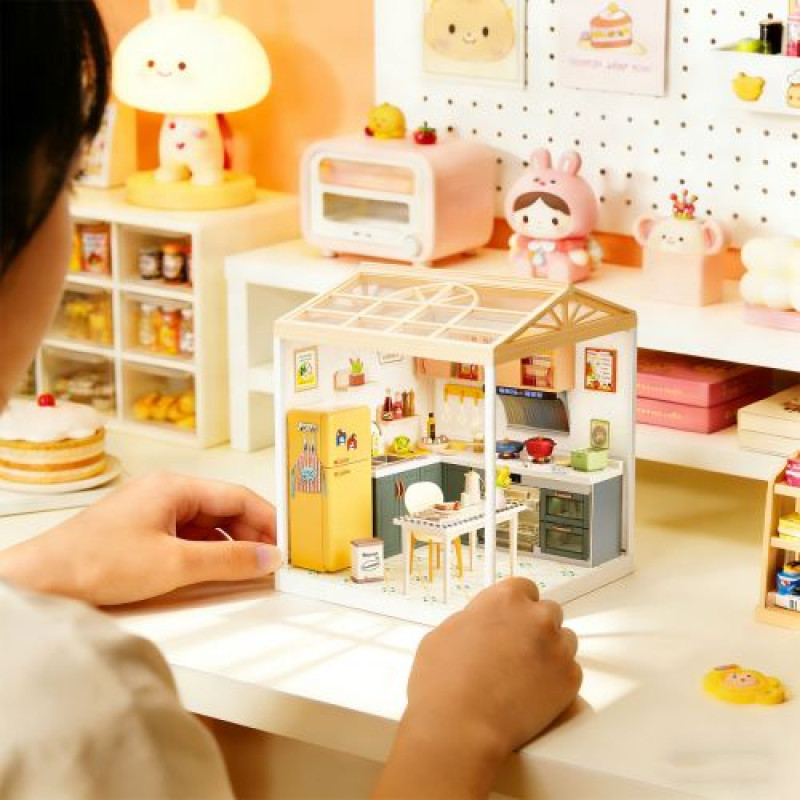 Конструктор-румбокс Mini House серии Интерьер – Кухня (свет)