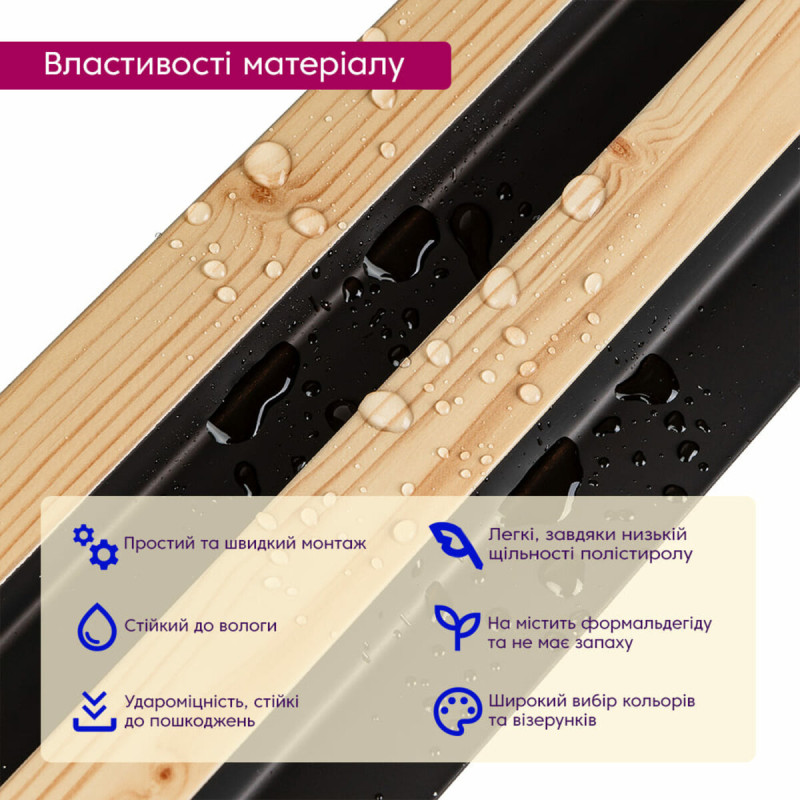 Рейка декоративна PS 2900х117х20мм Сосна з графітом SW-00002146