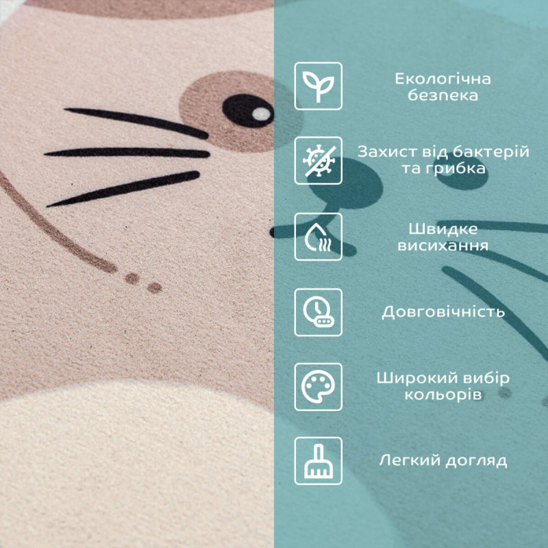 Вологопоглинаючий килимок 400х600х3мм Котик SW-00002564