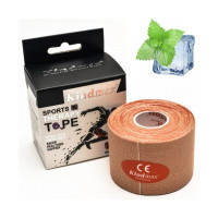 Кінезіо тейп Kindmax Menthol 5см х 5м Бежевый