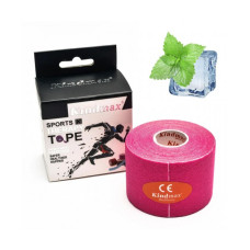 Кінезіо тейп Kindmax Menthol 5см х 5м Розовый