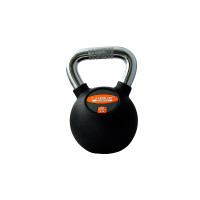 Гиря LiveUp Rubber Kettlebell, цільнолита, 20 кг, чавун/гума, чорна
