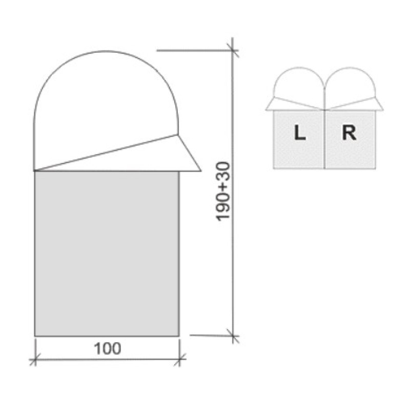 Спальний мішок Terra Incognita Asleep WIDE 300 Right