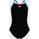 Купальник закритий для дівчат Arena SWIMSUIT LIGHT DROP SOLID чорний Діт 140 см