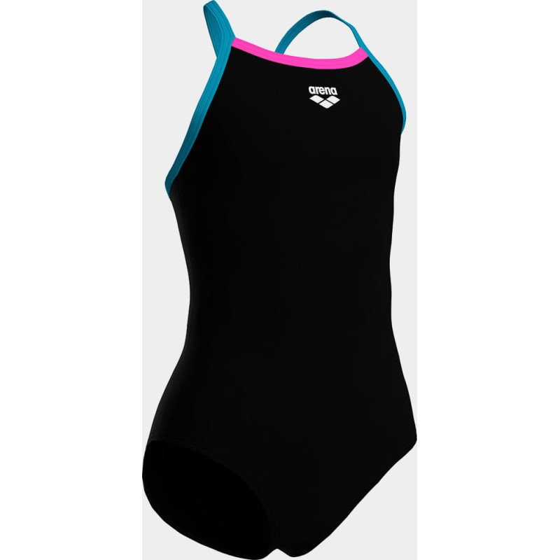 Купальник закритий для дівчат Arena SWIMSUIT LIGHT DROP SOLID чорний Діт 140 см
