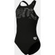 Купальник закритий для дівчат Arena GRAPHIC SWIMSUIT V BACK чорний, білий Діт 164 см