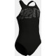 Купальник закритий для дівчат Arena GRAPHIC SWIMSUIT V BACK чорний, білий Діт 164 см