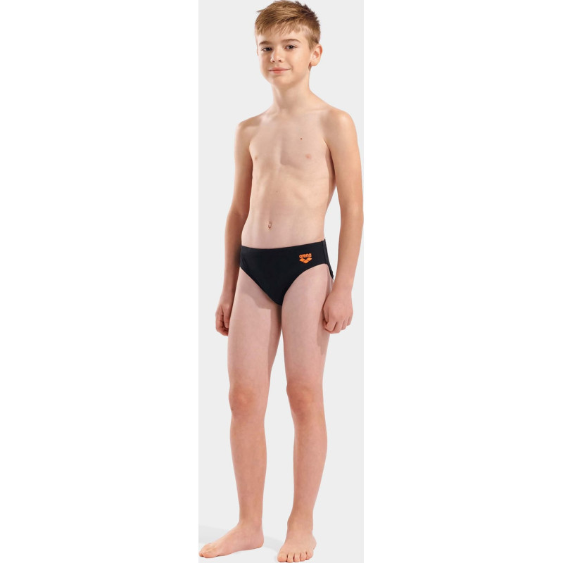 Плавки-сліпи для хлопчиків Arena BRIGHT SWIM BRIEFS чорний, помаранчевий Діт 140 см