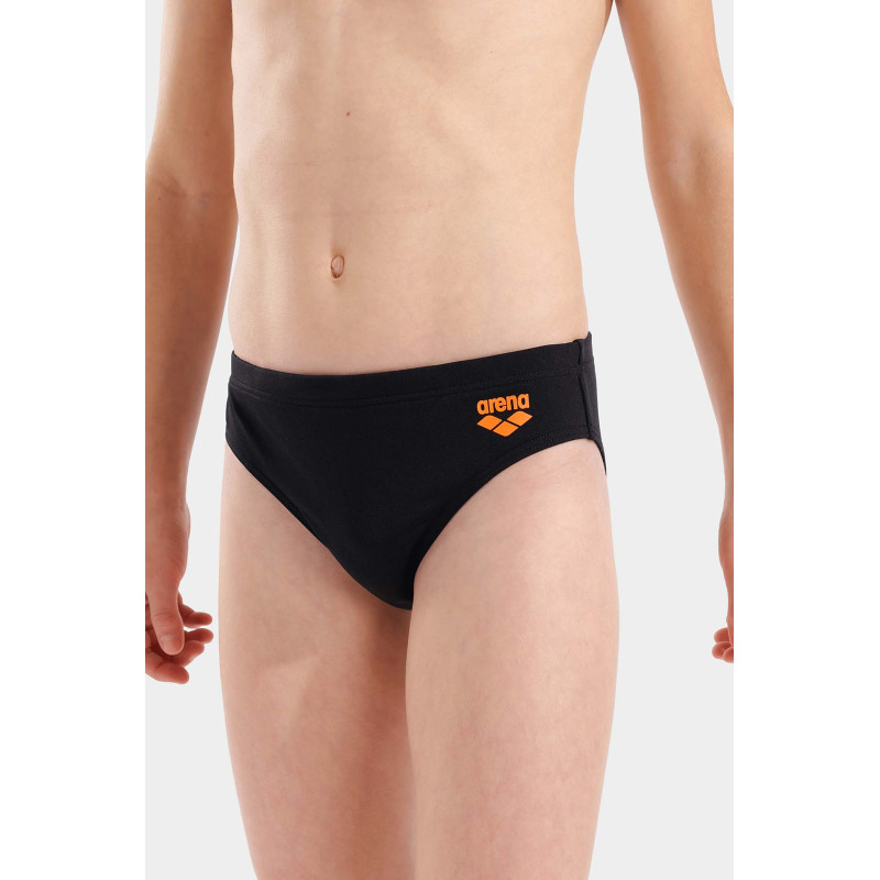 Плавки-сліпи для хлопчиків Arena BRIGHT SWIM BRIEFS чорний, помаранчевий Діт 140 см