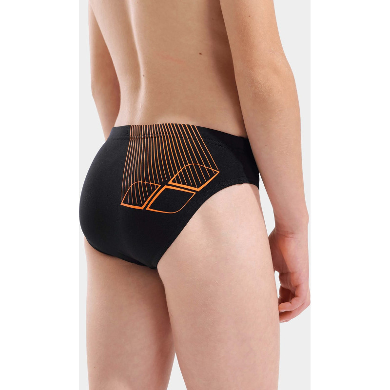 Плавки-сліпи для хлопчиків Arena BRIGHT SWIM BRIEFS чорний, помаранчевий Діт 140 см