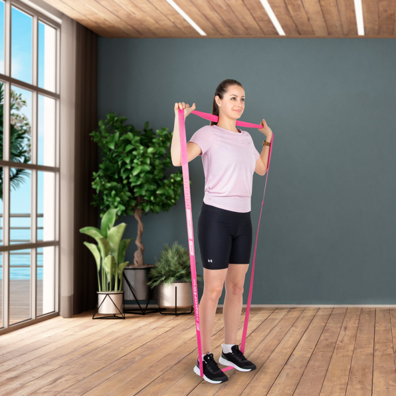 Стрічка-еспандер для вправ inSPORTline Rand Light рожева