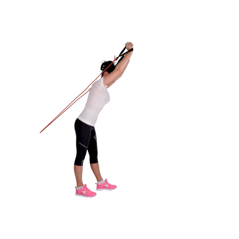 Стрічка-еспандер для вправ inSPORTline Morpo 200 см червоно-чорна