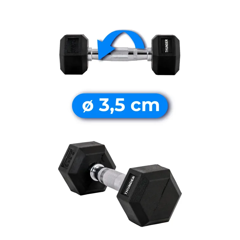 Гантель шестигранна THUNDER 2,5 кг