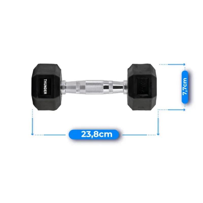 Гантель шестигранна THUNDER 2,5 кг
