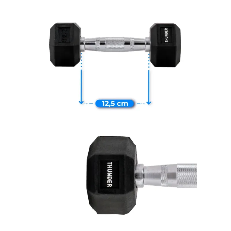 Гантель шестигранна THUNDER 2,5 кг