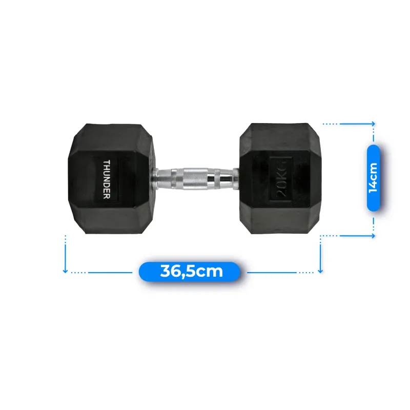 Гантель шестигранна THUNDER 20 кг