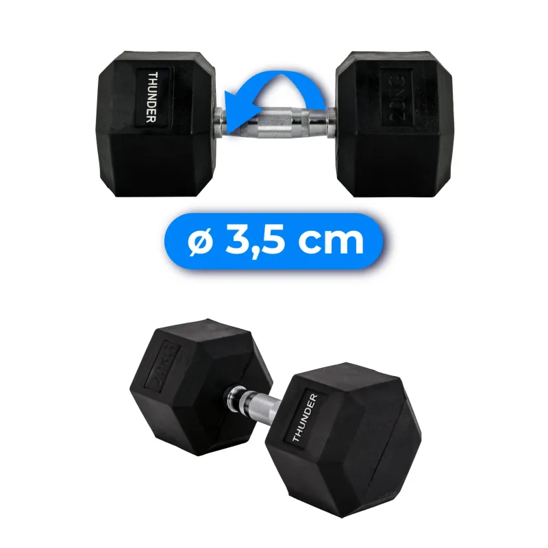 Гантель шестигранна THUNDER 20 кг