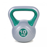Гиря Master Kettlebell, 10 кг, винил, серо-зеленая